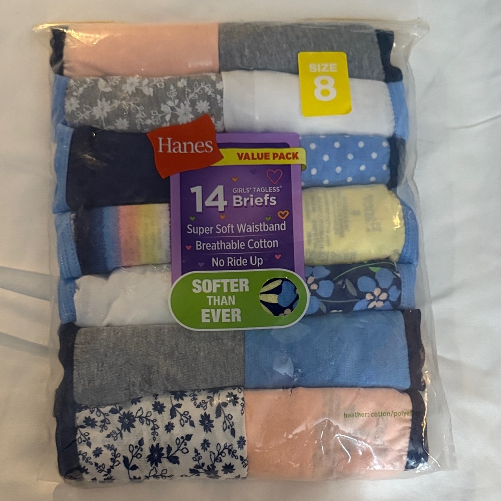Hanes Girls' Briefs Value Pack - Assorted Colors